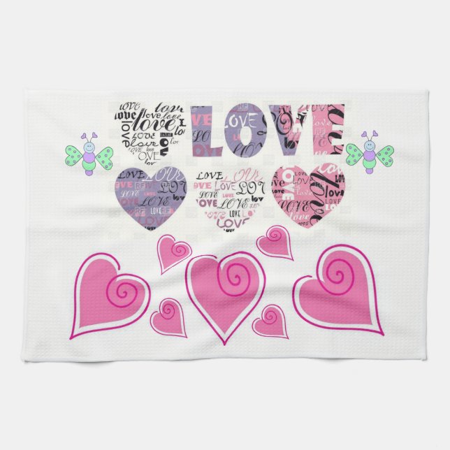 valentines amour cuisine serviette (Horizontal)