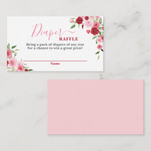 Valentines Baby shower Déchets Carte Raffle