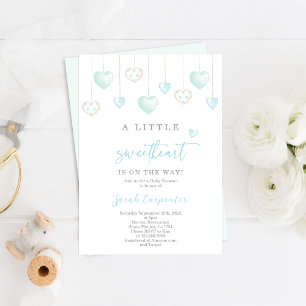 Valentines Baby shower Invitation garçon