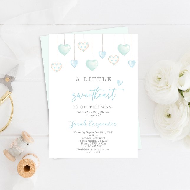 Valentines Baby shower Invitation garçon (Créateur téléchargé)