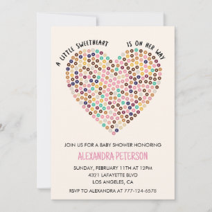 Valentines baby shower invitation pas coeur