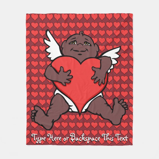 Valentines Blanche Africaine Cupid Couvertures Per (Devant)