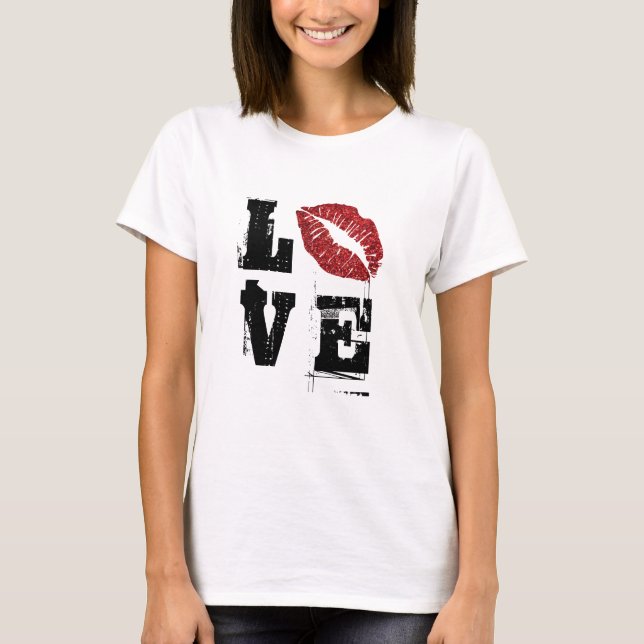 Valentines Cadeaux Pour Elle - T-Shirt D'Amour Emb (Devant)