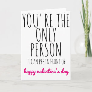 Valentines Carte de jour vous êtes la seule person