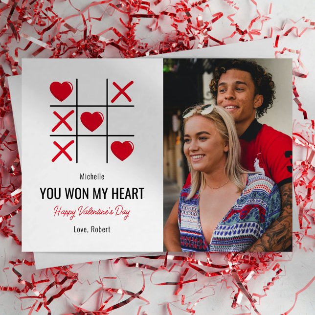 Valentines Coeurs et Croix Carte photo (Créateur téléchargé)