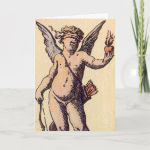Valentines Cupid Blindfoldfold, Carte Tarot Vintag