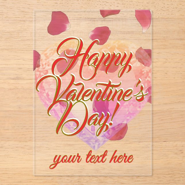 Valentine's Day  Acrylic Invitations (Recto)