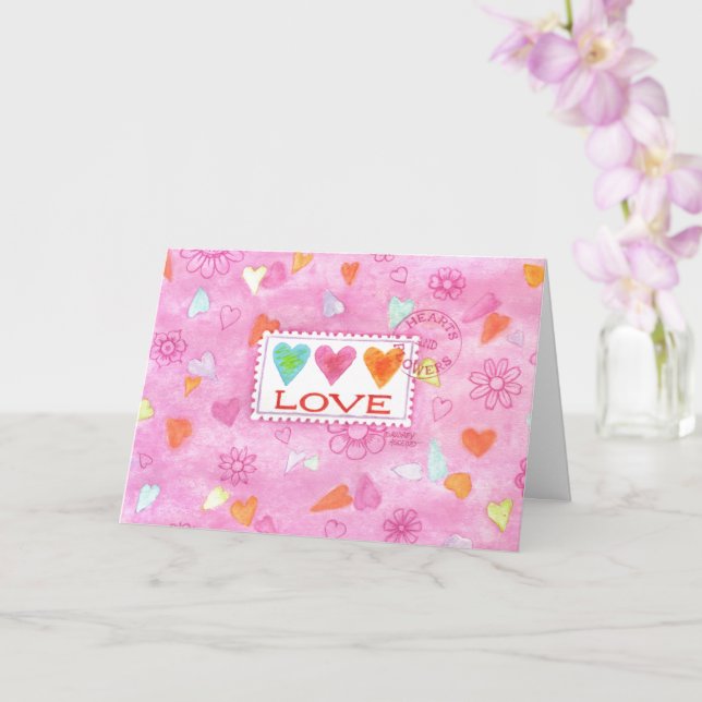 Valentine's Day Envoi de l'AMOUR à vous Carte de v (Orchidée)