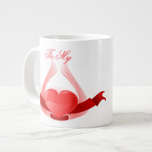 VALENTINES DAY JUMBO HEART MUGS - BEST GIFDS LOVE
