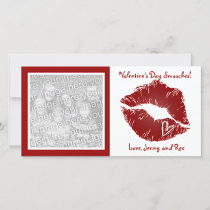 Valentine's Day Lips Smooches Carte photo
