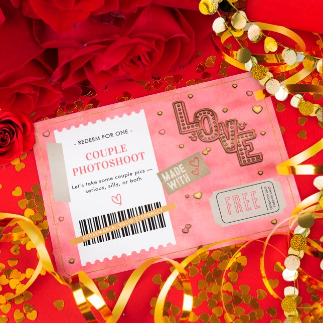 Valentine's Day Love Couples Photoshoot Coupon (Créateur téléchargé)