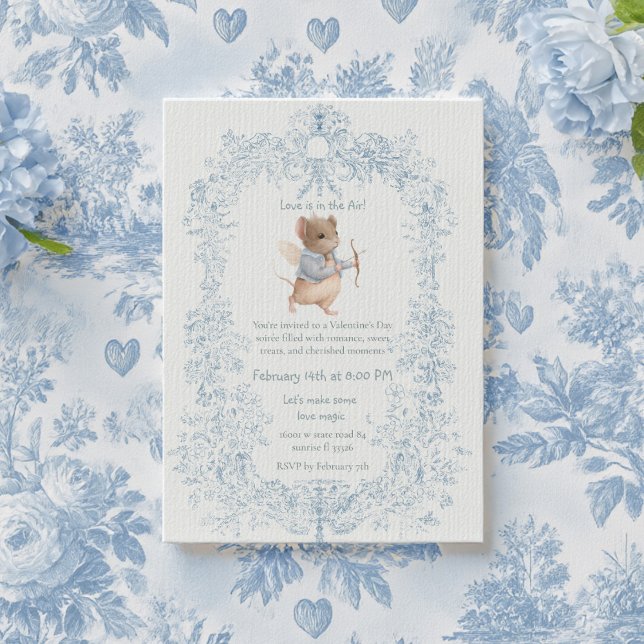 Valentine's Day Party Mouse Themed Invitation (Créateur téléchargé)