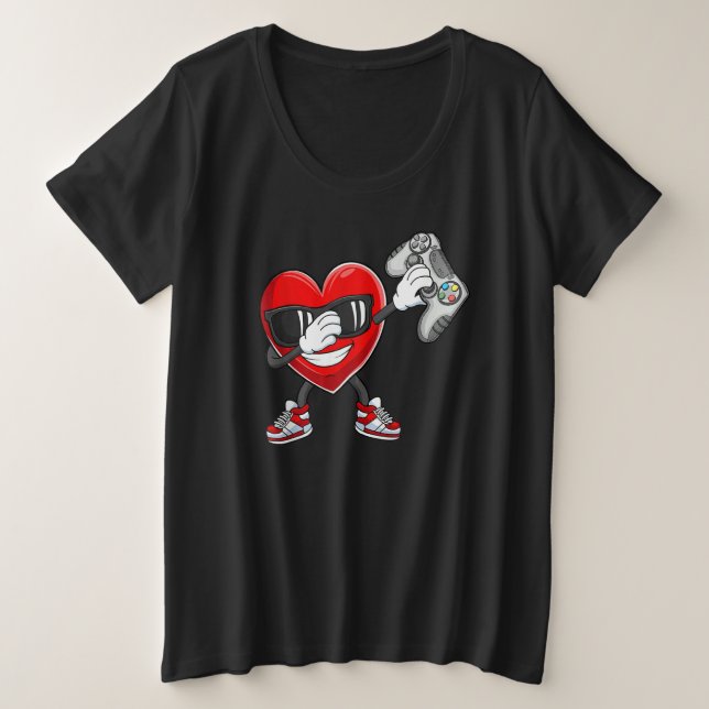 Valentines Day Video Game Dabbing Heart Gamer Boys (Design devant)