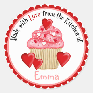 Valentines DayCoeur Cupcakes Stickers