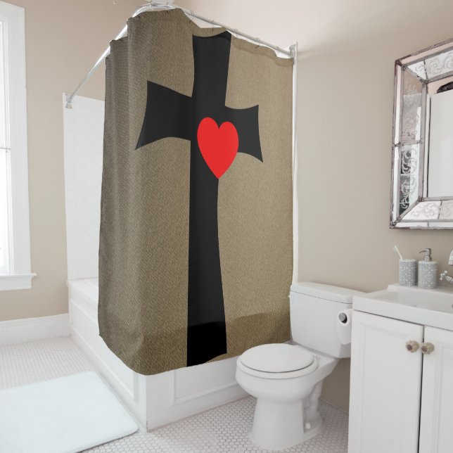 Valentines de rideau de douche (En situation)