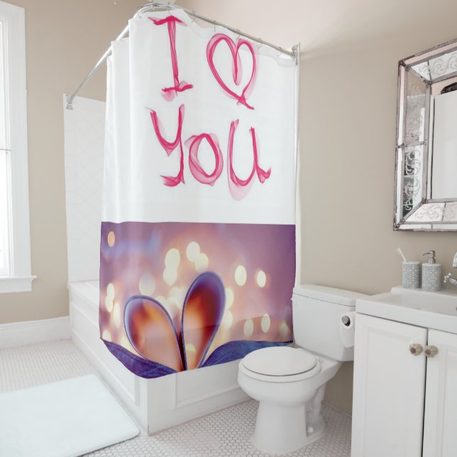 Valentines de rideau de douche (En situation)