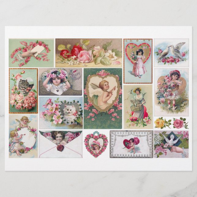 Valentines d'époque victorienne authentique (pas A (Devant)