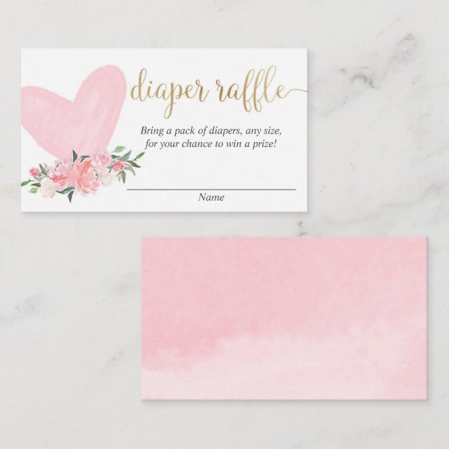 Valentines d'or rose jour coeur de la couche carte (Devant / Derrière)