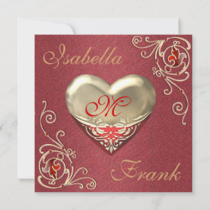 Valentines Faire-part de mariage au coeur magnifiq