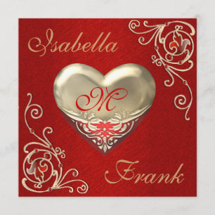 Valentines Faire-part de mariage au coeur magnifiq