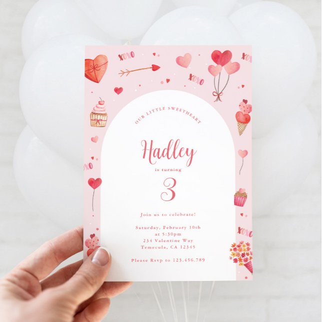 Valentines Invitation d'anniversaire (Valentines Birthday Invitation)