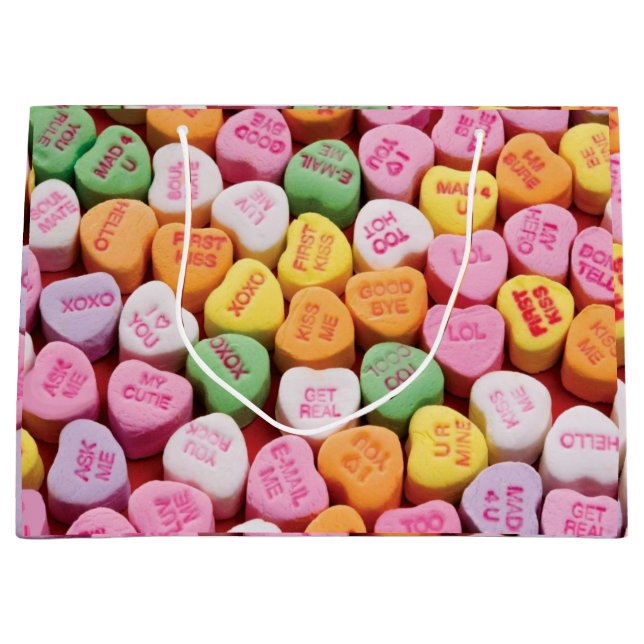 Valentines Jour Bonbons Coeurs Cadeau Sac (Devant)
