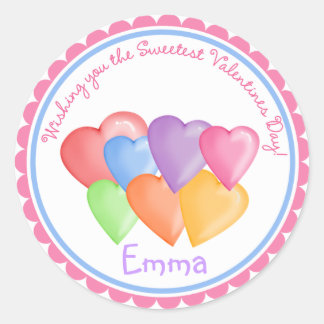 Valentines Jour Bonbons Coeurs Stickers