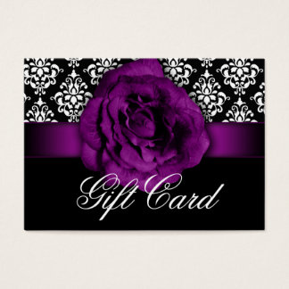 Valentines Jour Carte Cadeau Purple Rose Floral Da