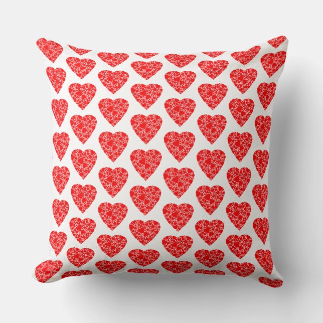 Valentines Jour Coeur Motif Coussin Cushion (Recto)
