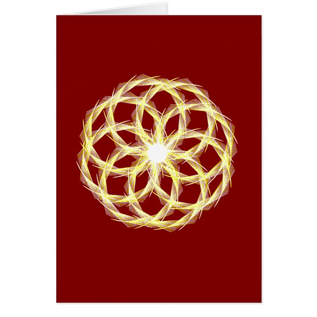 Valentines Jour Crimson et Or Math, Carte (Devant)