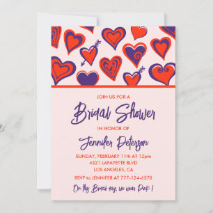 Valentines jour nuptiale invitation douche Sweethe