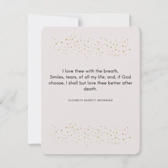 Valentine's Love poem, Elizabeth Barrett Browning (Devant)