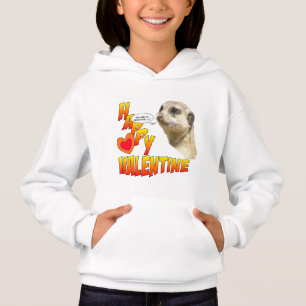 Valentines Meerkat Girls Sweat - shirt à capuche d