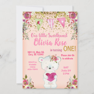 Valentines ours en peluche 1er invitation de premi