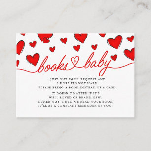 Valentines Red Hearts Livres Pour Carte Baby showe