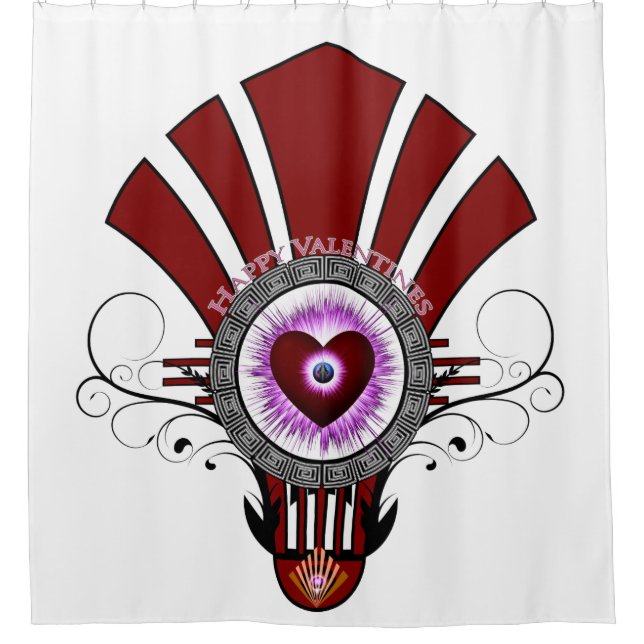 Valentines Star Burst Douche rideau (Devant)