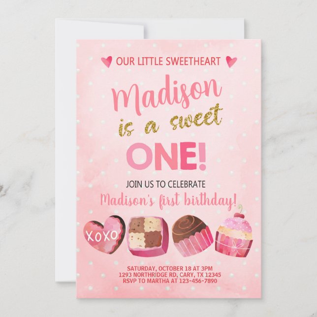 Valentines Valentine invitation d'anniversaire fil (Devant)