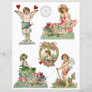 Valentines victoriennes découpe le papier à scanda