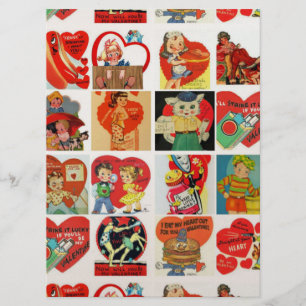 Valentines vintages cartes de jour invitations rét