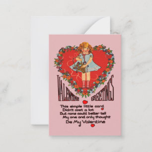 Valentines vintages Cartes pour enfants et couronn