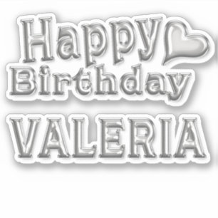 Valeria Happy Birthday Autocollants