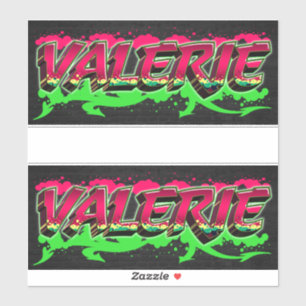 Valerie Prénom Nom Graffiti Autocollant Autocollan