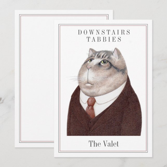 VALET CAT 5x7 Carte plate + Texte (Devant / Derrière)