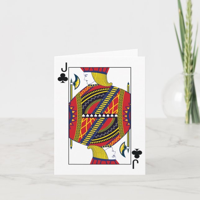 Valet de Trèfle Carte de Poker Carte à Jouer Black (Devant)