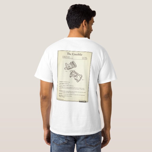 Valeur de T-shirt de brevet de Greeblie (Dos entier)