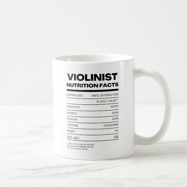Valeur nutritive violoniste Café Mug (Droite)