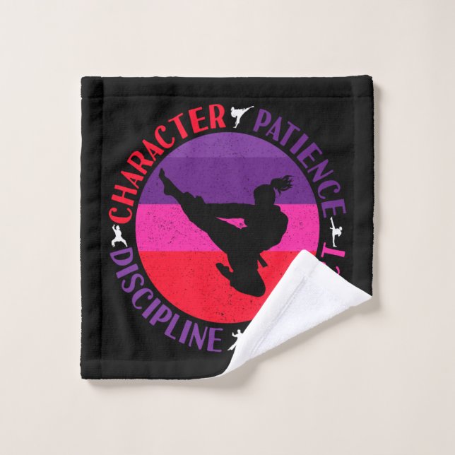 Valeurs fondamentales des arts martiaux - Karate (Gant de toilette)