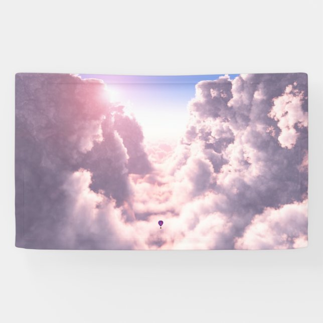 Vallée dans la bannière des nuages (Horizontal)