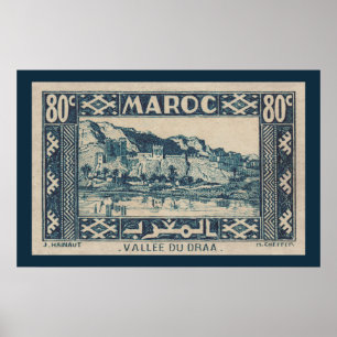 Vallée de Draa, Maroc - affiche