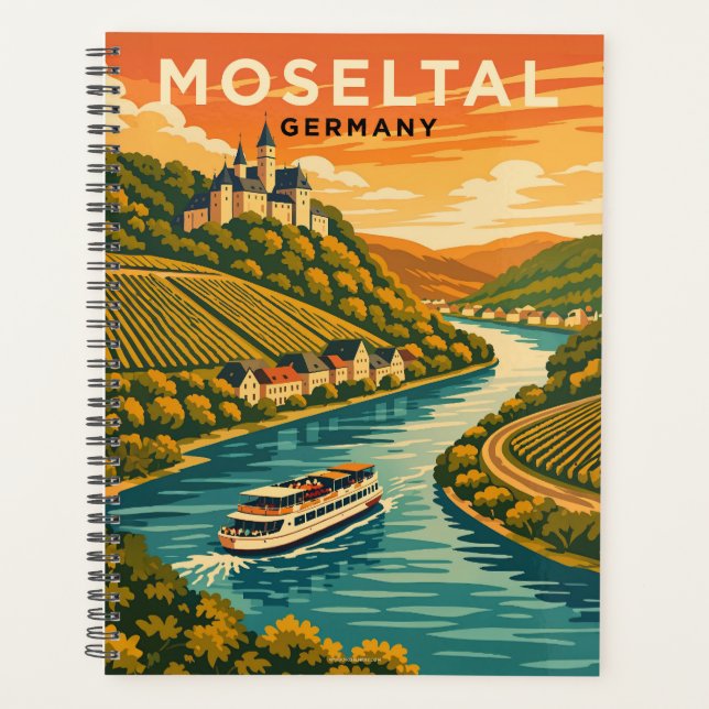 Vallée de la Moselle Allemagne Art de voyage vinta (Devant)
